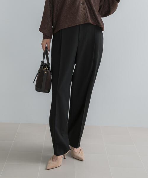 URBAN RESEARCH ROSSO WOMEN(アーバンリサーチ ロッソ)の「ウール混センプレタックパンツ(その他パンツ・レディース・グリーン/ブラック・38/36)」の2枚目の写真