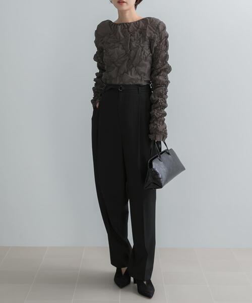 URBAN RESEARCH ROSSO WOMEN(アーバンリサーチ ロッソ)の「ウール混センプレタックパンツ(その他パンツ・レディース・グリーン/ブラック・38/36)」の4枚目の写真