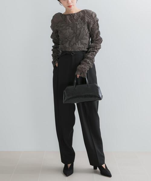 URBAN RESEARCH ROSSO WOMEN(アーバンリサーチ ロッソ)の「ウール混センプレタックパンツ(その他パンツ・レディース・グリーン/ブラック・38/36)」の5枚目の写真