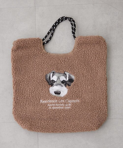 Remind me and forever(リマインドミーアンドフォーエバー)の「ボア刺繍コードトート(トートバッグ・レディース・ベージュ/アイボリー/カーキ/ブラウン/グレー・FREE)」の4枚目の写真