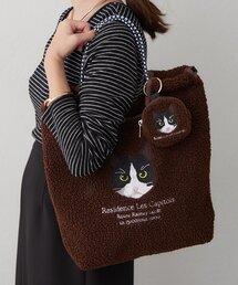 ボア刺繍コードトート