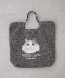 ボア刺繍コードトート