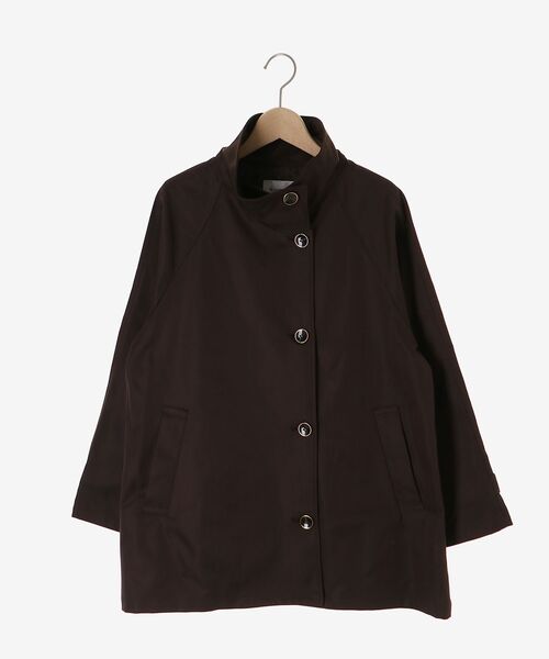 le.coeur blanc(ルクールブラン)の「【撥水】ツイルストレッチステンカラーコート(ステンカラーコート・レディース・ブラウン/サンドベージュ・38)」の6枚目の写真