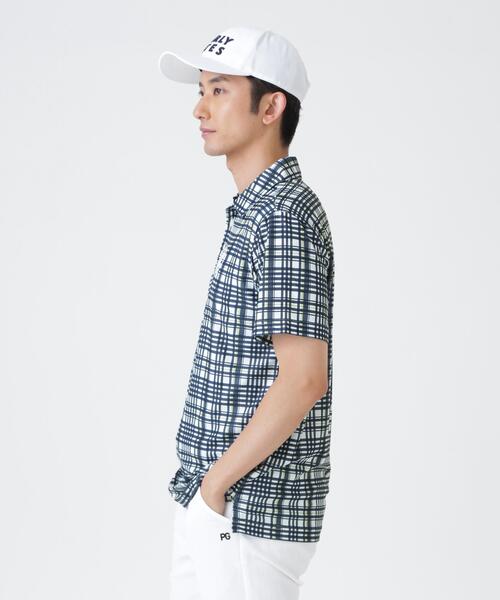 PEARLY GATES(パーリーゲイツ)の「【PEARLY GATES】メッシュジャガード半袖ポロシャツ <チェック柄> (MENS)(ポロシャツ・メンズ・ホワイト系その他・MEDIUM/X-LARGE/LARGE/XX-LARGE)」の8枚目の写真