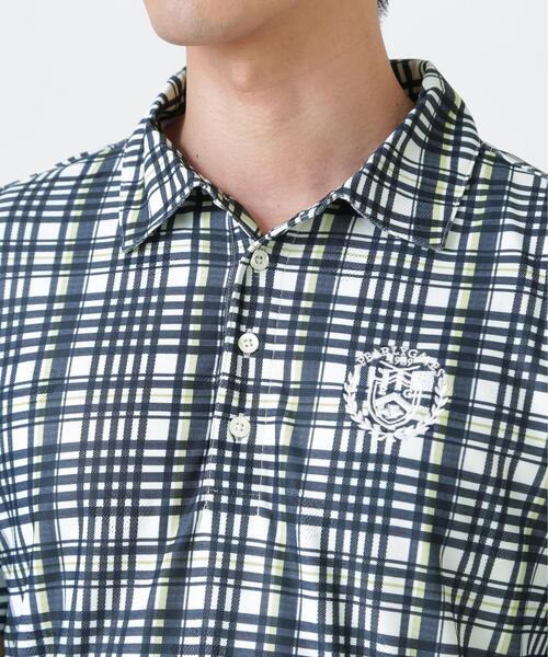 PEARLY GATES(パーリーゲイツ)の「【PEARLY GATES】メッシュジャガード半袖ポロシャツ <チェック柄> (MENS)(ポロシャツ・メンズ・ホワイト系その他・MEDIUM/X-LARGE/LARGE/XX-LARGE)」の10枚目の写真