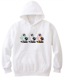 Moftique(モフティック) プルパーカー スウェット ポップバードイラスト アニマル プリント 8.4オンス トップス メンズ レディース ユニセックス