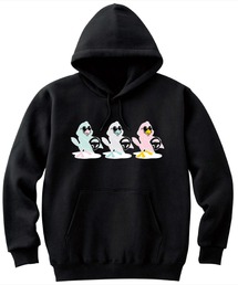 Moftique(モフティック) プルパーカー スウェット ポップバードイラスト アニマル プリント 8.4オンス トップス メンズ レディース ユニセックス
