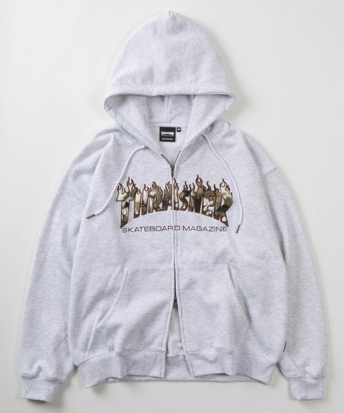 THRASHER(スラッシャー)の「【70】【THRASHER/スラッシャー】 柄アソート ダブルジップ パーカー/フーディー/オーバーサイズ/ライトアウター/ヒョウ柄/レオパード/リアルツリー/カモフラ/Y2K/裏起毛/ダブルZIP/ショート丈あり/ユニセックス/レディース/メンズ(パーカー・メンズ・ピンク/ブラック/グレー/ブラック系/ブラック系1/グリーン系カモフラージュ/グレー系カモフラージュ・M/L/XL/FREE)」の10枚目の写真