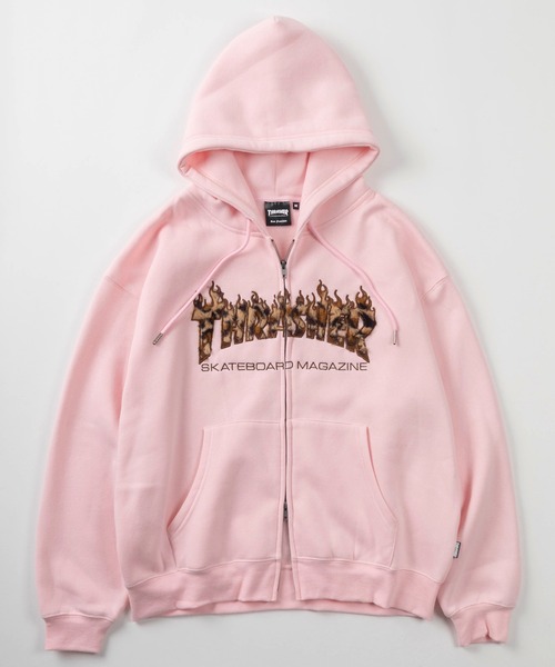 THRASHER(スラッシャー)の「【70】【THRASHER/スラッシャー】 柄アソート ダブルジップ パーカー/フーディー/オーバーサイズ/ライトアウター/ヒョウ柄/レオパード/リアルツリー/カモフラ/Y2K/裏起毛/ダブルZIP/ショート丈あり/ユニセックス/レディース/メンズ(パーカー・メンズ・ピンク/ブラック/グレー/ブラック系/ブラック系1/グリーン系カモフラージュ/グレー系カモフラージュ・M/L/XL/FREE)」の12枚目の写真