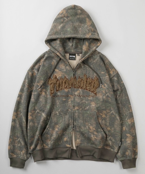 THRASHER(スラッシャー)の「【70】【THRASHER/スラッシャー】 柄アソート ダブルジップ パーカー/フーディー/オーバーサイズ/ライトアウター/ヒョウ柄/レオパード/リアルツリー/カモフラ/Y2K/裏起毛/ダブルZIP/ショート丈あり/ユニセックス/レディース/メンズ(パーカー・メンズ・ピンク/ブラック/グレー/ブラック系/ブラック系1/グリーン系カモフラージュ/グレー系カモフラージュ・M/L/XL/FREE)」の14枚目の写真