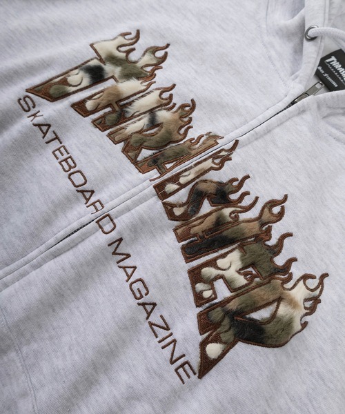 THRASHER(スラッシャー)の「【70】【THRASHER/スラッシャー】 柄アソート ダブルジップ パーカー/フーディー/オーバーサイズ/ライトアウター/ヒョウ柄/レオパード/リアルツリー/カモフラ/Y2K/裏起毛/ダブルZIP/ショート丈あり/ユニセックス/レディース/メンズ(パーカー・メンズ・ピンク/ブラック/グレー/ブラック系/ブラック系1/グリーン系カモフラージュ/グレー系カモフラージュ・M/L/XL/FREE)」の11枚目の写真