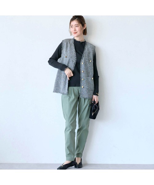 StyleNote(スタイルノート)の「重ね着に便利な綿混リブカットソー(Tシャツ/カットソー・レディース・オフホワイト/ライトグレー/ブラック/コバルトブルー/テラコッタ/モカ・L/S/M)」の21枚目の写真