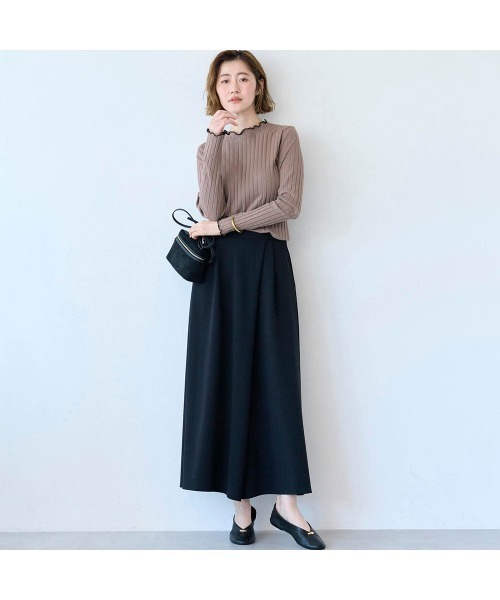 StyleNote(スタイルノート)の「重ね着に便利な綿混リブカットソー(Tシャツ/カットソー・レディース・オフホワイト/ライトグレー/ブラック/コバルトブルー/テラコッタ/モカ・L/S/M)」の12枚目の写真