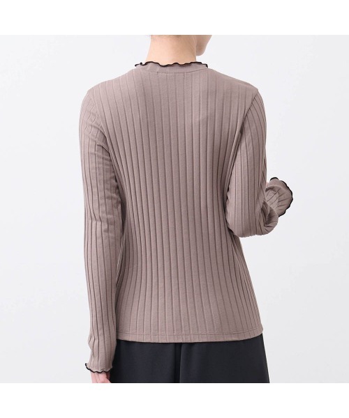 StyleNote(スタイルノート)の「重ね着に便利な綿混リブカットソー(Tシャツ/カットソー・レディース・オフホワイト/ライトグレー/ブラック/コバルトブルー/テラコッタ/モカ・L/S/M)」の7枚目の写真