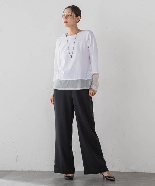 la.f…（ラエフ）の「袖切り替えプルオーバー（Tシャツ/カットソー・レディース・ホワイト/ブラック・9号）」の7枚目の写真