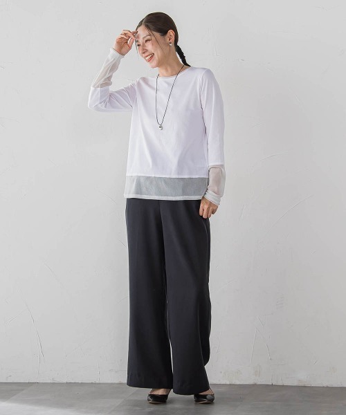 la.f…（ラエフ）の「袖切り替えプルオーバー（Tシャツ/カットソー・レディース・ホワイト/ブラック・9号）」の8枚目の写真