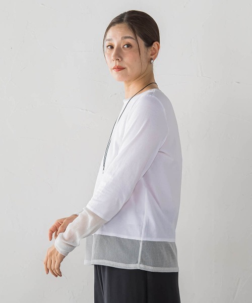 la.f…（ラエフ）の「袖切り替えプルオーバー（Tシャツ/カットソー・レディース・ホワイト/ブラック・9号）」の5枚目の写真