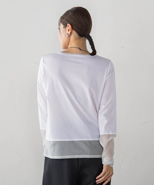 la.f…（ラエフ）の「袖切り替えプルオーバー（Tシャツ/カットソー・レディース・ホワイト/ブラック・9号）」の6枚目の写真