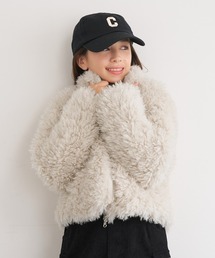 coca（coca）（コカ）の「キッズ　親子お揃いフェイクファーショートジャケット（その他アウター）」