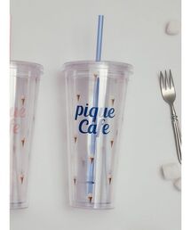 gelato pique（ジェラートピケ）の「【cafe】ストロー付き アイス総柄クリアタンブラー（グラス/マグカップ/タンブラー）」