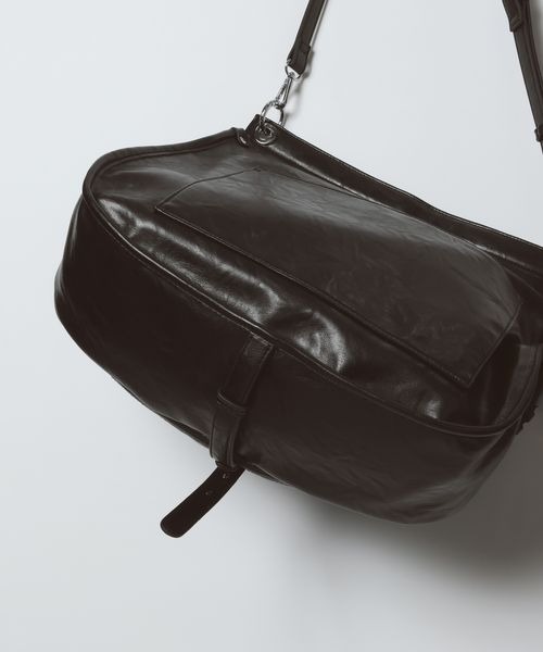 JEANASIS(ジーナシス)の「ヴィンテージソフトフラップBAG/1080971(ショルダーバッグ・レディース・ブラウン/ブラック・FREE)」の13枚目の写真