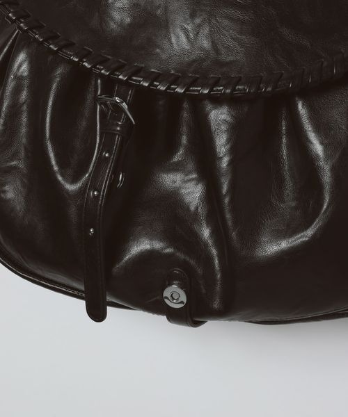 JEANASIS(ジーナシス)の「ヴィンテージソフトフラップBAG/1080971(ショルダーバッグ・レディース・ブラウン/ブラック・FREE)」の15枚目の写真