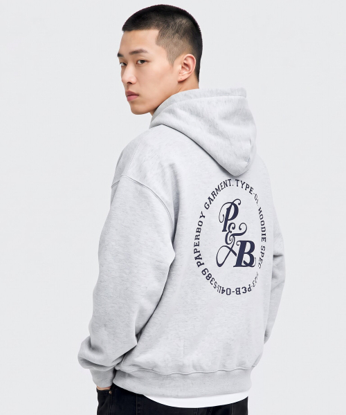 PAPERBOY(ペーパーボーイ)の「レガシーサークル フーディー-ホワイトメランジ(パーカー・レディース・その他・X-SMALL/LARGE/SMALL/MEDIUM)」の3枚目の写真