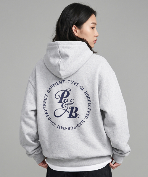 PAPERBOY(ペーパーボーイ)の「レガシーサークル フーディー-ホワイトメランジ(パーカー・レディース・その他・X-SMALL/LARGE/SMALL/MEDIUM)」の5枚目の写真