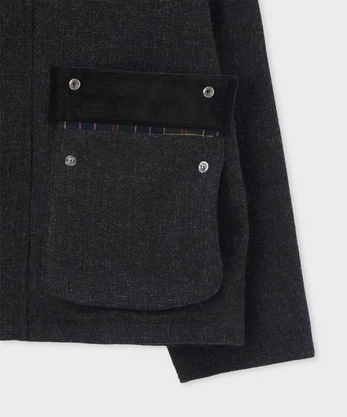 Barbour(バブアー)の「"Paul Smith loves Barbour" Transport ウールジャケット【263701 MWO0318】(その他アウター・メンズ・ダークグレー・SMALL/MEDIUM/LARGE)」の4枚目の写真