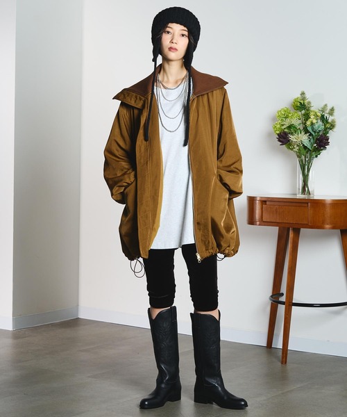 ROSE BUD(ローズバッド)の「【ROSE BUD別注】EAR FLAP KNIT CAP(ニットキャップ/ビーニー・レディース・ベージュ/ブラック・ONE SIZE)」の20枚目の写真