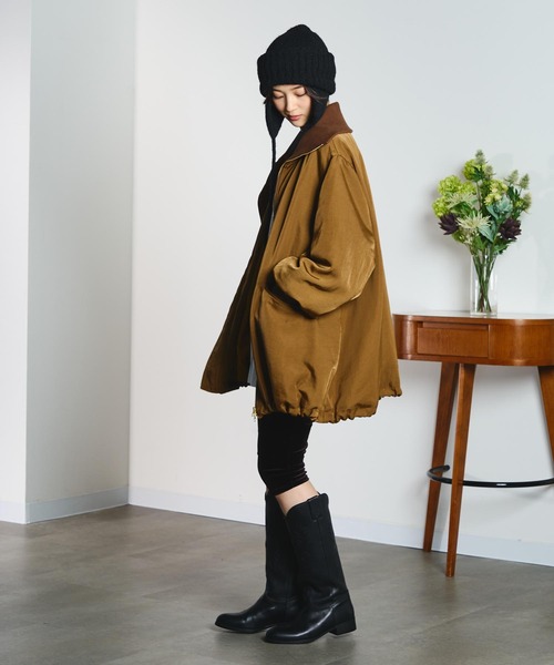 ROSE BUD(ローズバッド)の「【ROSE BUD別注】EAR FLAP KNIT CAP(ニットキャップ/ビーニー・レディース・ベージュ/ブラック・ONE SIZE)」の18枚目の写真