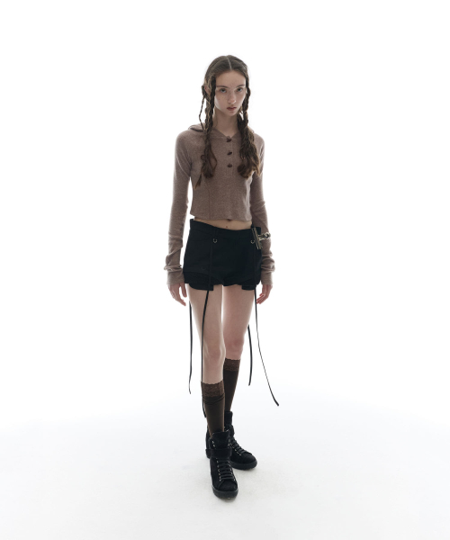 Micro Wool Shorts / Black（その他パンツ）｜OJOS（オホス）の