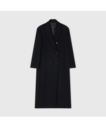 ウールテイラードセミダブルロングコート / WOOL TAILORED SEMI DOUBLE LONG COAT_2colors
