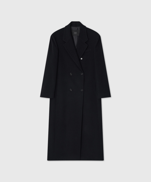 LOOKAST(ルックキャスト)の「ウールテイラードセミダブルロングコート / WOOL TAILORED SEMI DOUBLE LONG COAT_2colors(チェスターコート・レディース・チャコールグレー/ネイビー・SMALL/MEDIUM)」の5枚目の写真