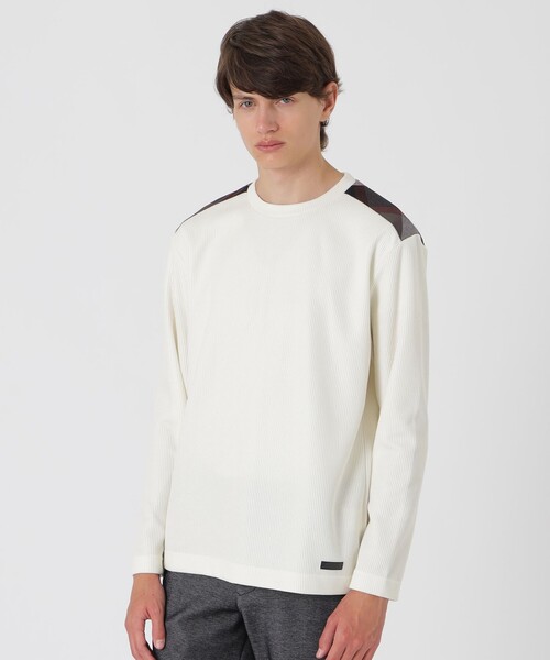 ショルダーチェックニットソー（Tシャツ/カットソー）｜BLACK LABEL