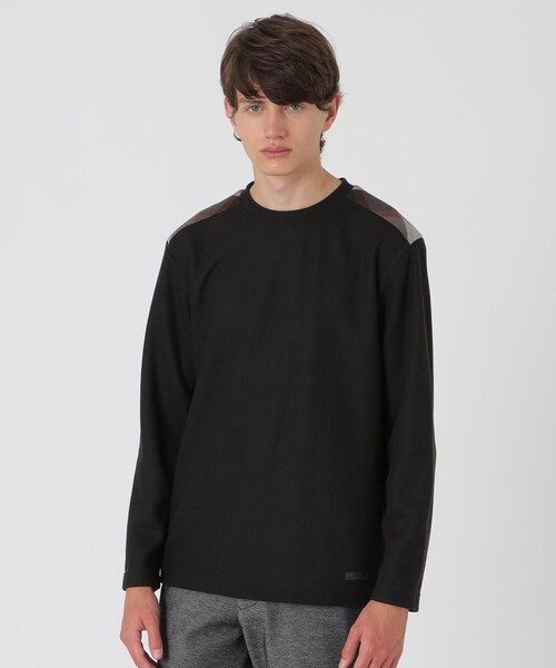 ショルダーチェックニットソー（Tシャツ/カットソー）｜BLACK LABEL