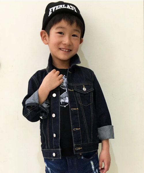 VENCEEXCHANGE（ヴァンスエクスチェンジ）の「kids ベーシックGジャン         （デニムジャケット・キッズ・ブルー/スカイブルー・150cm/140cm/130cm/120cm）」の2枚目の写真