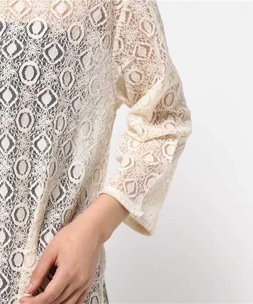 mystic（ミスティック）の「レーススリットワンピース（ワンピース・レディース・オフホワイト/アイボリー/ブラック・ﾌﾘ-）」の8枚目の写真