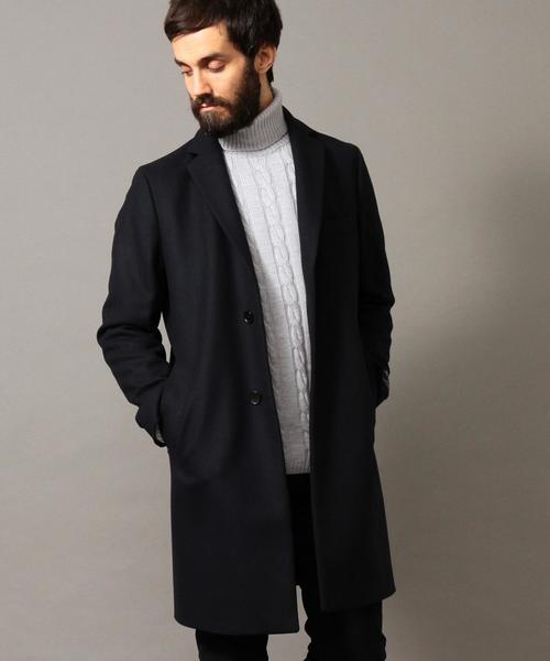 BEAUTY&YOUTH UNITED ARROWS（ビューティーアンドユースユナイテッドアローズ）の「BY インテスプラ メルトン チェスターコート◆（チェスターコート・メンズ・ダークグレー/ロイヤルブルー/ネイビー・LARGE/MEDIUM/SMALL/X-LARGE）」の3枚目の写真