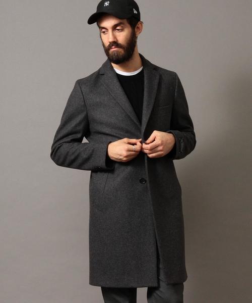 BEAUTY&YOUTH UNITED ARROWS（ビューティーアンドユースユナイテッドアローズ）の「BY インテスプラ メルトン チェスターコート◆（チェスターコート・メンズ・ダークグレー/ロイヤルブルー/ネイビー・LARGE/MEDIUM/SMALL/X-LARGE）」の8枚目の写真