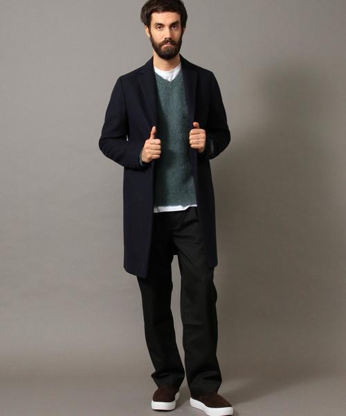 BEAUTY&YOUTH UNITED ARROWS（ビューティーアンドユースユナイテッドアローズ）の「BY インテスプラ メルトン チェスターコート◆（チェスターコート・メンズ・ダークグレー/ロイヤルブルー/ネイビー・LARGE/MEDIUM/SMALL/X-LARGE）」の12枚目の写真