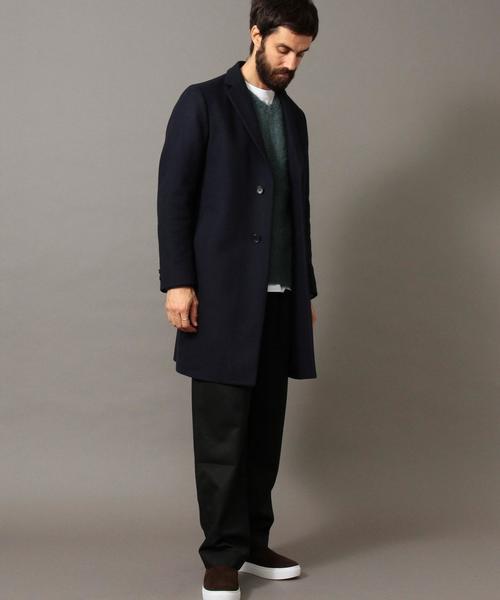 BEAUTY&YOUTH UNITED ARROWS（ビューティーアンドユースユナイテッドアローズ）の「BY インテスプラ メルトン チェスターコート◆（チェスターコート・メンズ・ダークグレー/ロイヤルブルー/ネイビー・LARGE/MEDIUM/SMALL/X-LARGE）」の5枚目の写真