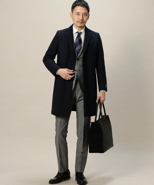 BEAUTY&YOUTH UNITED ARROWS（ビューティーアンドユースユナイテッドアローズ）の「BY インテスプラ メルトン チェスターコート◆（チェスターコート・メンズ・ダークグレー/ロイヤルブルー/ネイビー・LARGE/MEDIUM/SMALL/X-LARGE）」の6枚目の写真