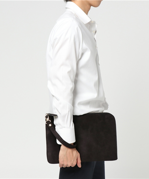 VENCEEXCHANGE（ヴァンスエクスチェンジ）の「スウェードクラッチバッグ（クラッチバッグ・メンズ・ライトブラウン/ブラック・FREE）」の10枚目の写真