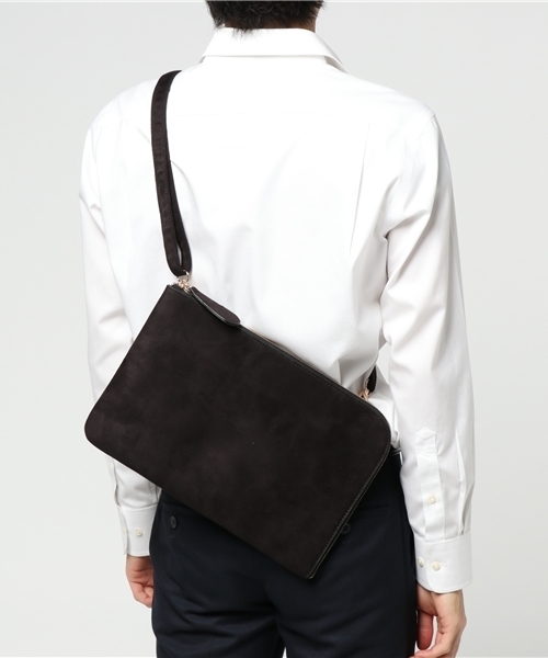 VENCEEXCHANGE（ヴァンスエクスチェンジ）の「スウェードクラッチバッグ（クラッチバッグ・メンズ・ライトブラウン/ブラック・FREE）」の11枚目の写真