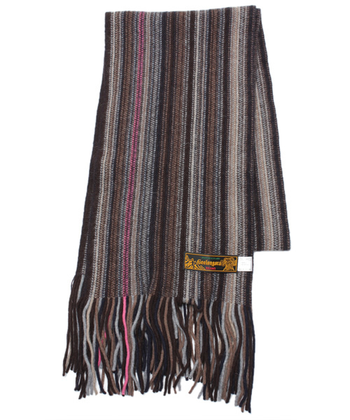 BEAMS(ビームス)の「◎BEAMS / マルチストライプマフラー(マフラー・メンズ・ブラック/ブラウン/オレンジ/ネイビー・ONE SIZE)」の12枚目の写真