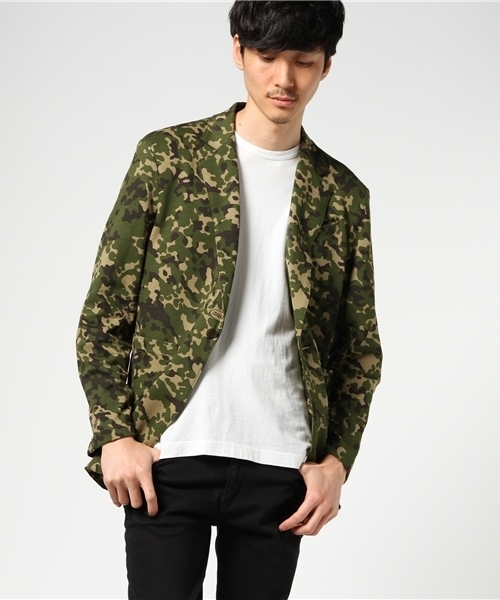 HYSTERIC GLAMOUR（ヒステリックグラマー）の「FLECK WOMAN総柄 JK（テーラードジャケット・メンズ・グリーン系カモフラージュ・SMALL/MEDIUM/LARGE）」の11枚目の写真