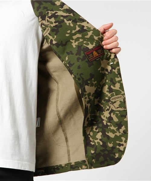 HYSTERIC GLAMOUR（ヒステリックグラマー）の「FLECK WOMAN総柄 JK（テーラードジャケット・メンズ・グリーン系カモフラージュ・SMALL/MEDIUM/LARGE）」の7枚目の写真