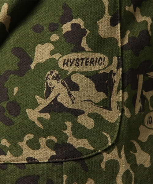 HYSTERIC GLAMOUR（ヒステリックグラマー）の「FLECK WOMAN総柄 JK（テーラードジャケット・メンズ・グリーン系カモフラージュ・SMALL/MEDIUM/LARGE）」の6枚目の写真