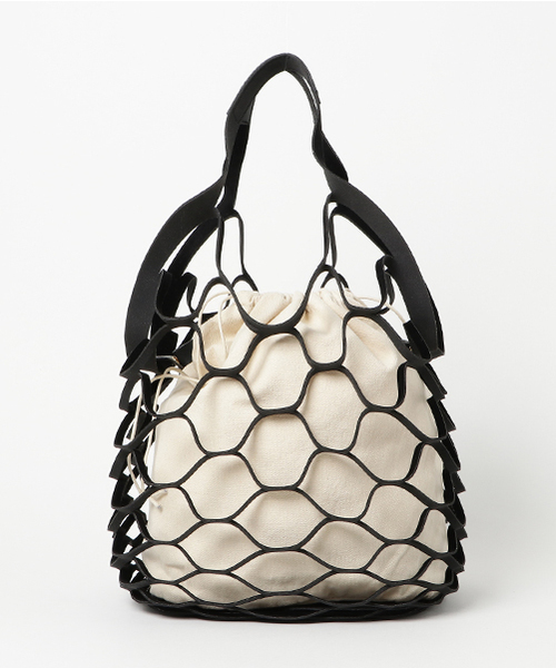 ottilie(オティーリエ)の「カッティングメッシュバッグ(ハンドバッグ・レディース・ベージュ/ブラック/グレー/グリーン・FREE)」の17枚目の写真